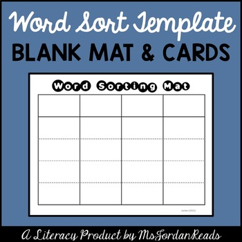 Word Sort Template Worksheets & Teaching Resources  TpT Throughout Words Their Way Blank Sort Template In Words Their Way Blank Sort Template