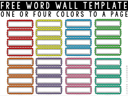 Word Wall template Image 11 - Clever Classroom Blog With Blank Word Wall Template Free With Regard To Blank Word Wall Template Free